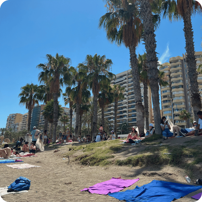 Strand Playa la Malagueta Málaga stedentrip