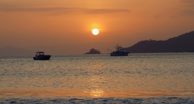 Panama Playa Venao zonsondergang